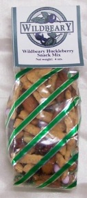 Wildberry huckleberry snack mix in bag.