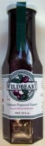 Wildbeary peppered vinegar bottle with label.