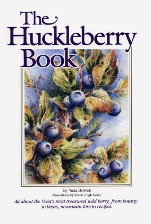 Cover of 'The Huckleberry Book' featuring detailed botanical illustration of huckleberries.