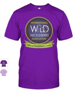 Purple huckleberry lover association t-shirt.