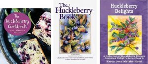 Cover of The Huckleberry Book featuring blueberries and leaves illustration.