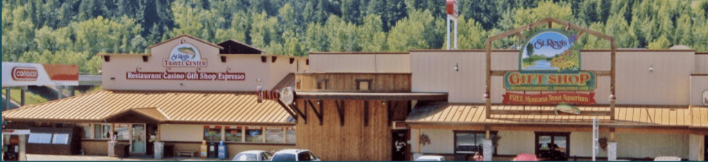 Rustic gift shop and ice cream parlor.