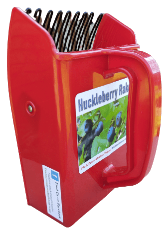 Red mailbox labeled 'Huckleberry Pak' with a cartoon image.