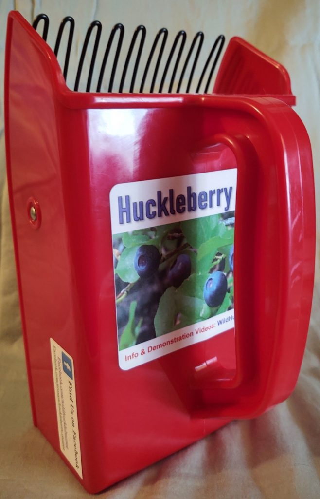 Red Huckleberry container with a nature-themed label.